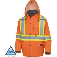 5030 Waterproof Quilted Safety Parka, High Visibility Orange, Small PB Rental Co. Ltd.