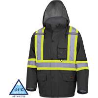 5031BK Waterproof Quilted Safety Parka, Black, Small PB Rental Co. Ltd.