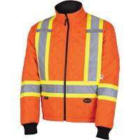 5015A Manteau matelass&eacute; pour cong&eacute;lateur, Polyester, Orange haute visibilit&eacute;, T-petit PB Rental Co. Ltd.