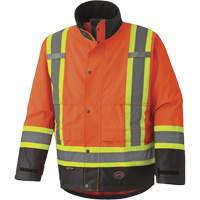 5400 Veste de s&eacute;curit&eacute; imperm&eacute;able 300D Trilobal antid&eacute;chirure, Polyester, Noir/Orange haute visibilit&eacute;, 2T-Grand PB Rental Co. Ltd.