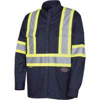 4414 Button-Down Work Shirt, Poly-Cotton, Small, Navy Blue PB Rental Co. Ltd.