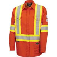 7743 FR-Tech&reg; Flame-Resistant Safety Shirt, Small, High Visibility Orange PB Rental Co. Ltd.