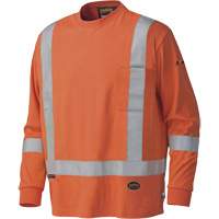 339SFA Flame-Resistant Long-Sleeved Safety Shirt, Small, High Visibility Orange PB Rental Co. Ltd.