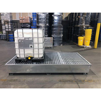 Ultra-Twin IBC Spill Pallet en acier, Capacit&eacute; de d&eacute;versement 370 gal. US, 103,8" x 26,8" x 51,1" PB Rental Co. Ltd.