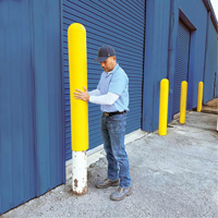 Ultra-Post Protector, 4" dia. x 52" l, Jaune PB Rental Co. Ltd.