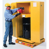 Single Drum Ultra-Safety Cabinet Bladder System, 37,8" lo x 37,8" la x 6,3" h, Capacit&eacute; de charge 1500 lb PB Rental Co. Ltd.