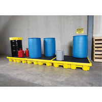 Ultra-Spill Pallet emboitable, 4 barils, Capacit&eacute; de d&eacute;versement 66 gal. US, 51" x 51" x 10" PB Rental Co. Ltd.