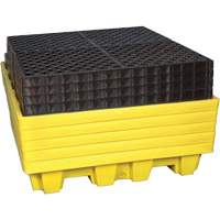 Ultra-Spill Pallet emboitable, 4 barils, Capacit&eacute; de d&eacute;versement 66 gal. US, 51" x 51" x 10" PB Rental Co. Ltd.