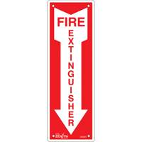"Fire Extinguisher" Sign, 12" x 4", Aluminum, English with Pictogram PB Rental Co. Ltd.