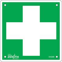 First Aid Sign, 6" x 6", Aluminum, Pictogram PB Rental Co. Ltd.