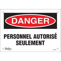 Enseigne  Personnel autoris&eacute; seulement , 7" x 10", Plastique, Français PB Rental Co. Ltd.