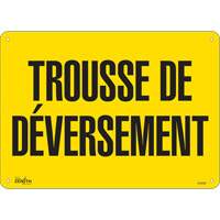 Enseigne  Trousse de d&eacute;versement , 10" x 14", Plastique, Français PB Rental Co. Ltd.