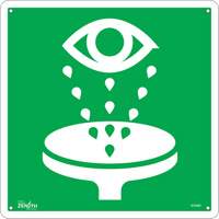 Enseigne de s&eacute;curit&eacute; conforme &agrave; la CSA - Eye Wash, 12" x 12", Aluminium, Pictogramme PB Rental Co. Ltd.