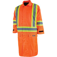 Imperm&eacute;able long avec capuchon amovible, Nylon/PVC, Petit, Orange haute visibilit&eacute; PB Rental Co. Ltd.