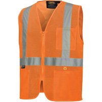 6943 Gilet de s&eacute;curit&eacute; &agrave; mailles ignifuge, Orange haute visibilit&eacute;, Petit, Polyester PB Rental Co. Ltd.