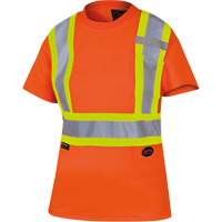 6948 Women's Bird's-Eye Safety T-Shirt, Polyester, X-Small, High Visibility Orange PB Rental Co. Ltd.