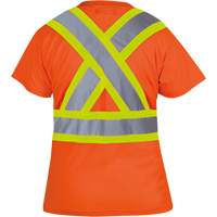 6948 Women's Bird's-Eye Safety T-Shirt, Polyester, X-Small, High Visibility Orange PB Rental Co. Ltd.