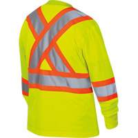 6969 Women's Bird's-Eye Long-Sleeved Safety Shirt, Polyester, X-Small, High Visibility Lime-Yellow PB Rental Co. Ltd.