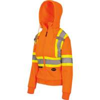 6924W Women's Fleece Hoodie with Zipper, Polyester, X-Small, High Visibility Orange PB Rental Co. Ltd.