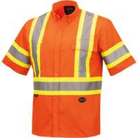 4442 Ultra Cool Short-Sleeved Safety Shirt, Cotton, Small, High Visibility Orange PB Rental Co. Ltd.