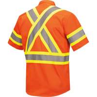 4442 Ultra Cool Short-Sleeved Safety Shirt, Cotton, Small, High Visibility Orange PB Rental Co. Ltd.