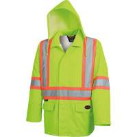 5628 Manteau de s&eacute;curit&eacute; imperm&eacute;able The Rock, Polyester/Polyur&eacute;thane, Jaune lime haute visibilit&eacute;, Petit PB Rental Co. Ltd.