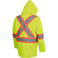 5628 Manteau de s&eacute;curit&eacute; imperm&eacute;able The Rock, Polyester/Polyur&eacute;thane, Jaune lime haute visibilit&eacute;, Petit PB Rental Co. Ltd.