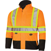 5770 Manteau de s&eacute;curit&eacute; imperm&eacute;able r&eacute;versible, Polyester/Polyur&eacute;thane, Orange haute visibilit&eacute;, Petit PB Rental Co. Ltd.
