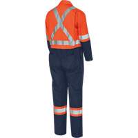 5514BB 2-Tone Safety Coveralls with Zipper Closure, 36, High Visibility Orange/Navy Blue PB Rental Co. Ltd.