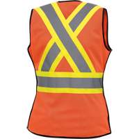 486 Women's High-Visibility Safety Tear-Away Vest, High Visibility Orange, X-Small, Polyester PB Rental Co. Ltd.