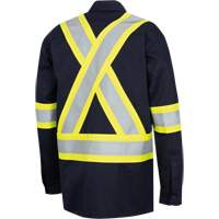 7742SF FR-TECH&reg; High-Visibility 88/12 Arc-Rated Safety Shirt, Small, Navy Blue PB Rental Co. Ltd.