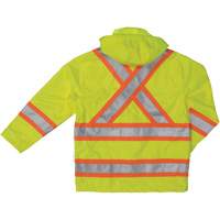 Manteau de s&eacute;curit&eacute; imperm&eacute;able en tissu ind&eacute;chirable Ripstop, Polyester, T-petit, Jaune lime haute visibilit&eacute; PB Rental Co. Ltd.