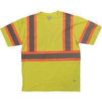 Chemise de s&eacute;curit&eacute; &agrave; manches courtes, Coton, T-petit, Jaune lime haute visibilit&eacute; PB Rental Co. Ltd.