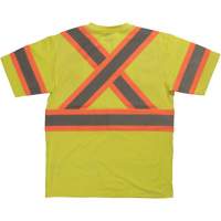 Chemise de s&eacute;curit&eacute; &agrave; manches courtes, Coton, T-petit, Jaune lime haute visibilit&eacute; PB Rental Co. Ltd.