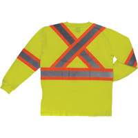 T-shirt de s&eacute;curit&eacute; &agrave; manches longues, Coton, T-petit, Jaune lime haute visibilit&eacute; PB Rental Co. Ltd.