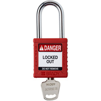 Velocity Lockout Padlock, Red, Keyed Different, Nylon, 1-1/2" Width PB Rental Co. Ltd.