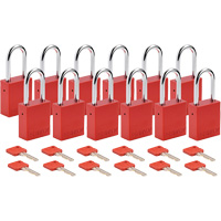 Cadenas de s&eacute;curit&eacute;, Cadenas de s&eacute;curit&eacute;, Cl&eacute;s diff&eacute;rentes, Aluminium, Largeur de 1-1/2" PB Rental Co. Ltd.
