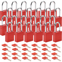 Cadenas de s&eacute;curit&eacute;, Cadenas de s&eacute;curit&eacute;, Cl&eacute;s diff&eacute;rentes, Aluminium, Largeur de 1-1/2" PB Rental Co. Ltd.