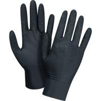 Gants d'examen de poids lourd &agrave; prise tactile, Petit, Nitrile, 8 mils, Sans poudre, Noir PB Rental Co. Ltd.