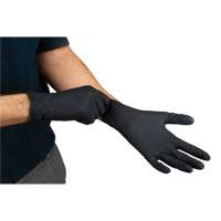 Gants d'examen de poids lourd &agrave; prise tactile, Petit, Nitrile, 8 mils, Sans poudre, Noir PB Rental Co. Ltd.