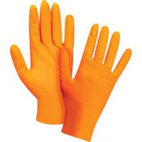 Gants d'examen de poids lourd &agrave; prise tactile, Petit, Nitrile, 8 mils, Sans poudre, Orange PB Rental Co. Ltd.