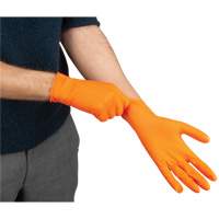 Gants d'examen de poids lourd &agrave; prise tactile, Petit, Nitrile, 8 mils, Sans poudre, Orange PB Rental Co. Ltd.