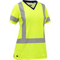 Chemise &agrave; manches courtes et X au dos Bisley pour femmes, Poly-coton, Petit, Jaune lime haute visibilit&eacute; PB Rental Co. Ltd.