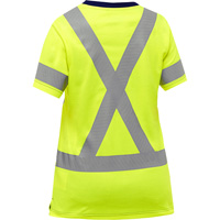Chemise &agrave; manches courtes et X au dos Bisley pour femmes, Poly-coton, Petit, Jaune lime haute visibilit&eacute; PB Rental Co. Ltd.