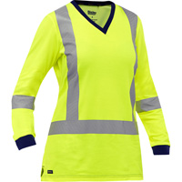 Chemise &agrave; manches longues et X au dos Bisley pour femmes, Poly-coton, Petit, Jaune lime haute visibilit&eacute; PB Rental Co. Ltd.