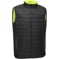 Veste bouffante r&eacute;versible avec X au dos Bisley, Jaune lime haute visibilit&eacute;, Petit, Polyester PB Rental Co. Ltd.