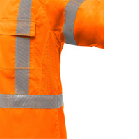 Chemise de travail &agrave; manches longues et X au dos Bisley avec X-Airflow, Poly-coton, Petit, Orange haute visibilit&eacute; PB Rental Co. Ltd.