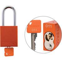 Velocity Plus Safety Lockout Padlock, Orange, Keyed Alike, Aluminum, 1-1/2" Width PB Rental Co. Ltd.