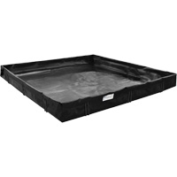 Berme de confinement des d&eacute;versements, Capacit&eacute; 179 gal. US, 6' la x 4' lo x 1" h, Support en L PB Rental Co. Ltd.