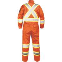 Fire-Resistant Coverall with High-Visibility Bands, Size Small, Orange PB Rental Co. Ltd.